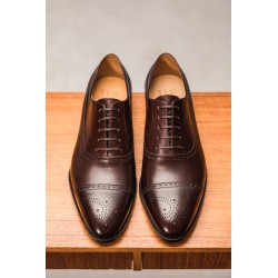 TLB Artista Balmoral Semi Brogue Vegano Dark Brown