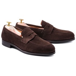 Skolyx Penny Loafer Dark Brown Suede