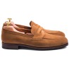 Skolyx Penny Loafer i lysebrunt semsket skinn