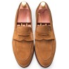 Skolyx Penny Loafer i lysebrunt semsket skinn