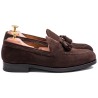 Skolyx Tassel Loafer Dark Brown Suede