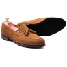 Skolyx Tassel Loafer i lys brun semsket skinn