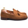 Skolyx Tassel Loafer i lys brun semsket skinn