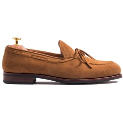 Skolyx String Loafer i lysebrunt semsket skinn