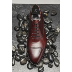 TLB Artista Brogued Cap Oxford Vegano Burgundy