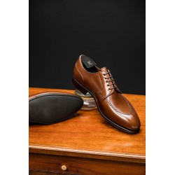 TLB Reverse stitch toe derby Vegano brown