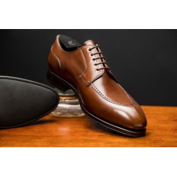 TLB Reverse stitch toe derby Vegano brown