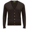 Alan Paine Crew neck merino wool dark brown