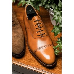 Skolyx dark brown cap toe oxford