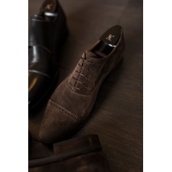 Skolyx dark brown cap toe oxford