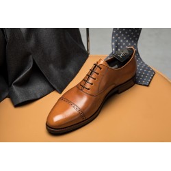 Skolyx dark brown cap toe oxford