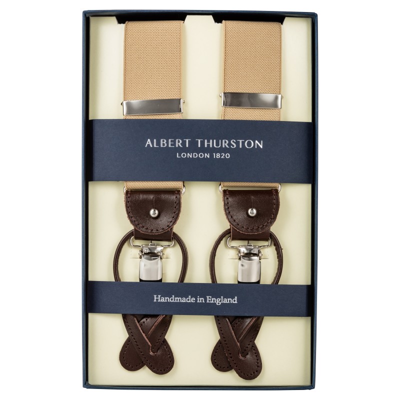 Albert Thurston braces sand