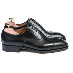 Plain cap toe oxford black