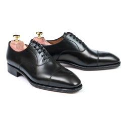 Plain cap toe oxford black