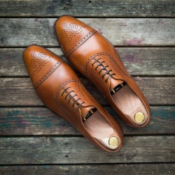 Semi brogue lysebrun