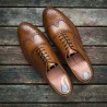 Full brogue in light brown grain leather