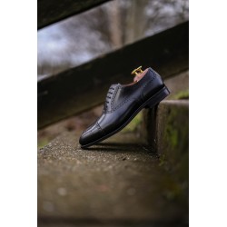 Skolyx black semi brogue oxford