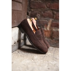 Skolyx Penny Loafer Dark Brown Suede