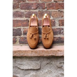 Skolyx Tassel Loafer Light Brown Suede