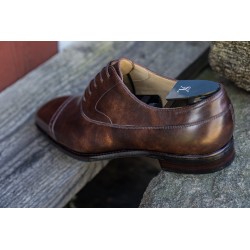 TLB Artista Brogued Cap Toe Balmoral Oxford Dunkelbraun Museum Calf