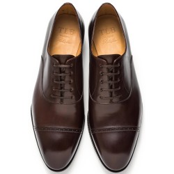 TLB Artista Brogued Cap Oxford Vegano Dark Brown