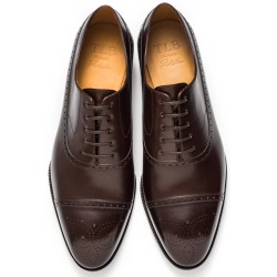 TLB Artista Balmoral Semi Brogue Vegano Dark Brown