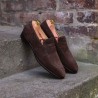 TLB Artista Penny Loafer Dark Brown Suede | Skolyx