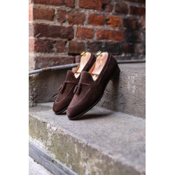 TLB Artista Tassel Loafer Dunkelbraun Wildleder | Skolyx