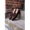 TLB Artista tassel loafers i mørkebrunt ruskind | Skolyx