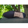 Yanko saddle Belgian loafer dark brown reverse kudu suede | Skolyx