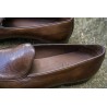 Yanko classic Belgian loafer dark brown deerskin | Skolyx