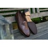 Yanko classic Belgian loafer dark brown deerskin | Skolyx