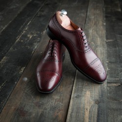 Yanko semi brogue burgunderrot | Skolyx