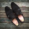 Yanko double monk dark brown suede | Skolyx