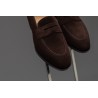 TLB Artista Penny Loafer Dark Brown Suede | Skolyx