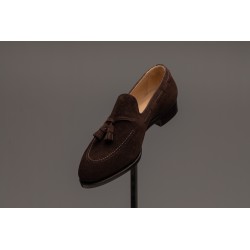 TLB Artista Tassel Loafer Dark Brown Suede | Skolyx