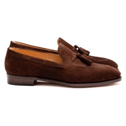 TLB Artista Tassel Loafer Dunkelbraun Wildleder | Skolyx