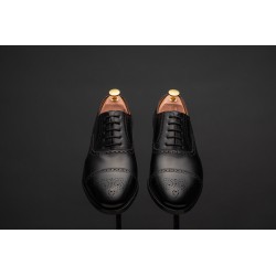 Skolyx black semi brogue oxford | Experts on quality shoes | Skolyx