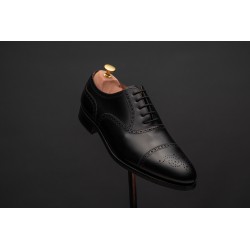 Skolyx black semi brogue oxford | Experts on quality shoes | Skolyx