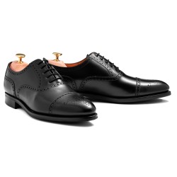 Skolyx black semi brogue oxford | Experts on quality shoes | Skolyx