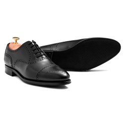 Skolyx black semi brogue oxford | Experts on quality shoes | Skolyx