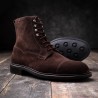 Yanko derby boot dark brown suede | Skolyx