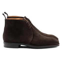 Yanko Chukka boot dark brown suede | Skolyx