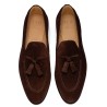 TLB Artista Tassel Loafer Dunkelbraun Wildleder | Skolyx