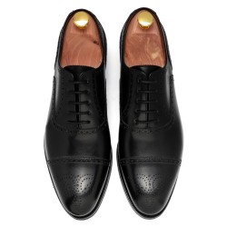 Skolyx black semi brogue oxford | Experts on quality shoes | Skolyx