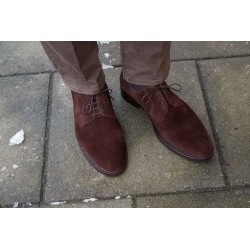 Skolyx plain toe derby in braunem Wildleder | Skolyx