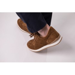 Skolyx premium-trainers i mellanbrun mocka | Skolyx