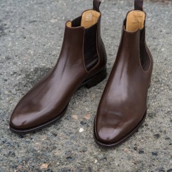 TLB Artista Chelsea Boot mørkebrun Semi Hatch Grain | Skolyx