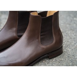 TLB Artista Chelsea Boot Dark Brown Semi Hatch Grain | Skolyx