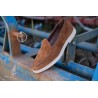 Yanko Traveler Belgian Loafer medium brown reverse kudu suede | Skolyx